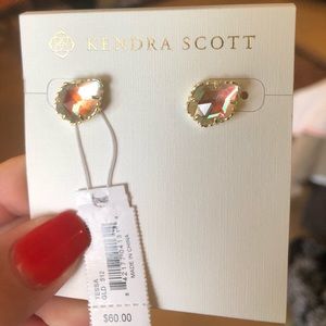 NWT Kendra Scott Tessa Dichroic Glass/ Gold